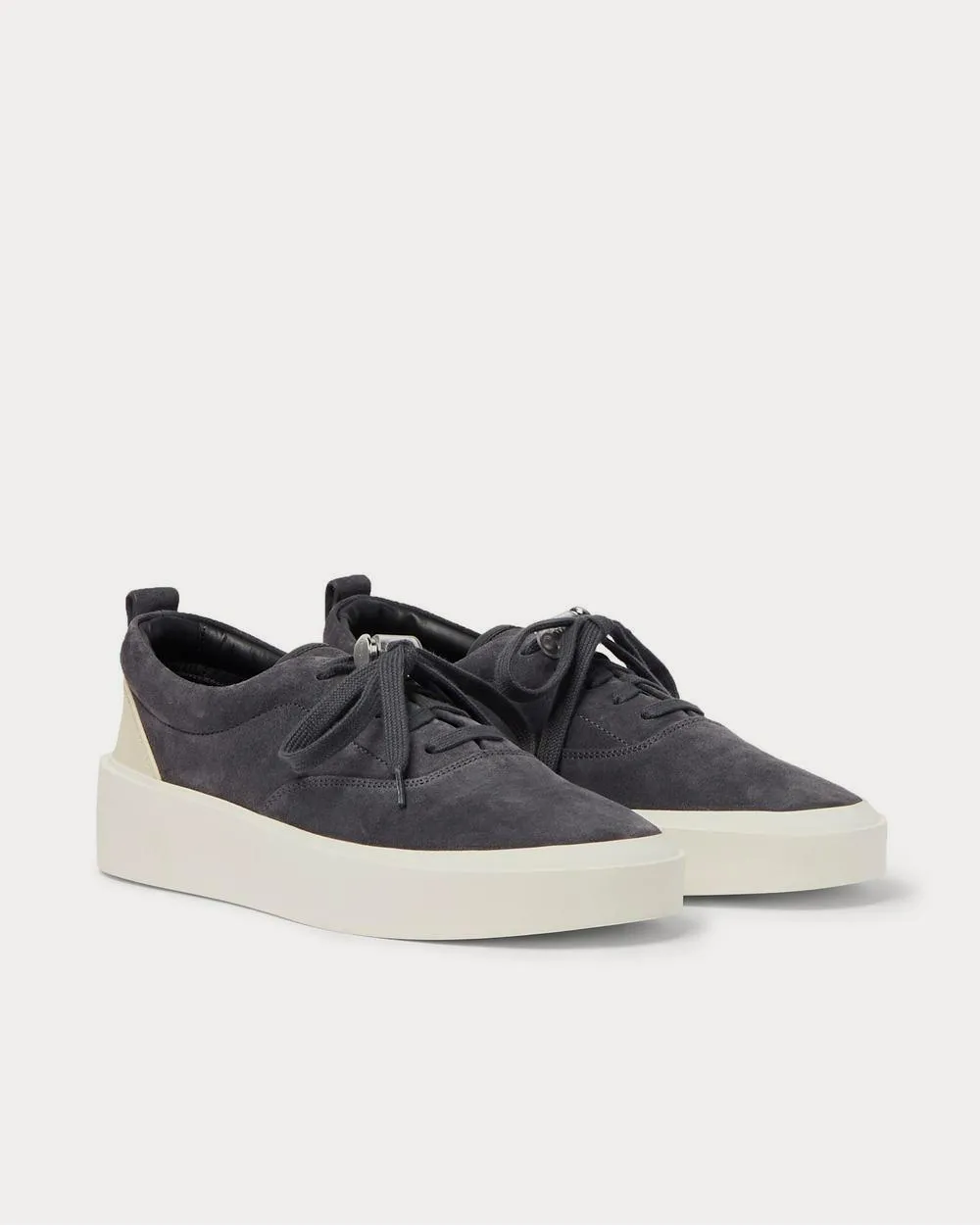 101 Leather-Trimmed Suede  Navy low top sneakers