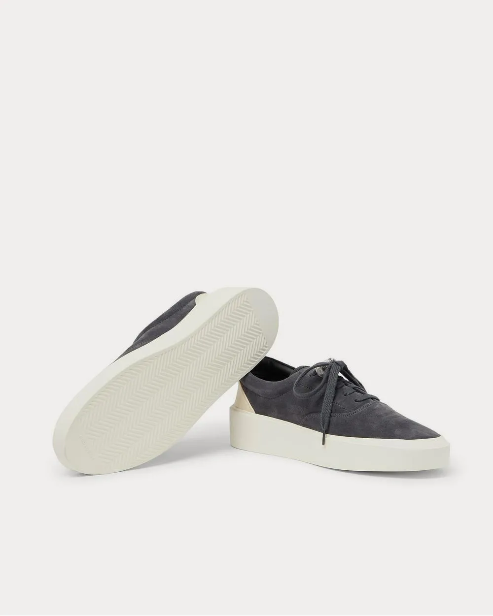 101 Leather-Trimmed Suede  Navy low top sneakers