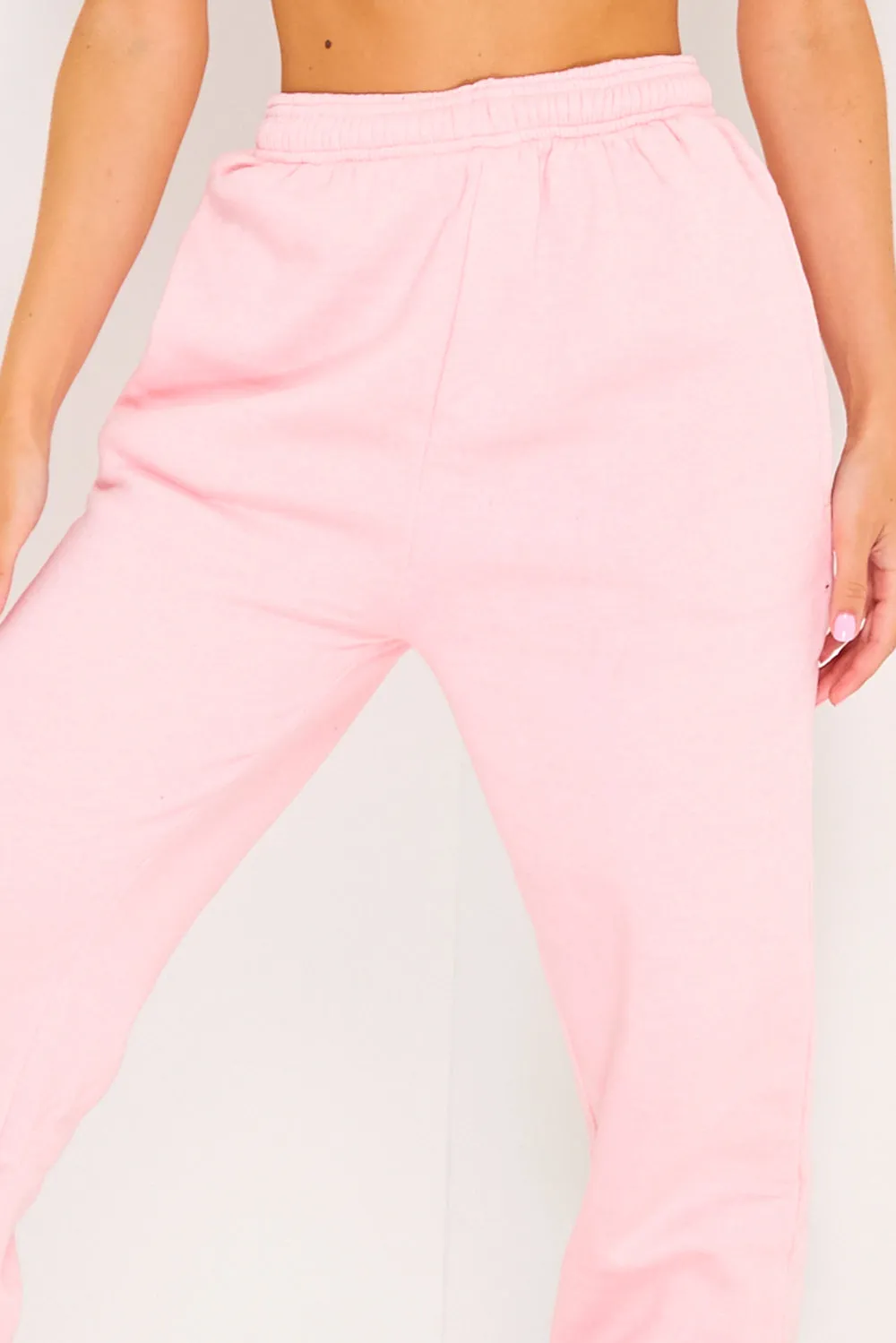 Baby Pink Oversized Casual Joggers