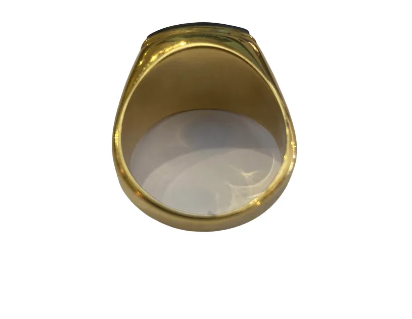 Black Onyx Gold Signet Ring