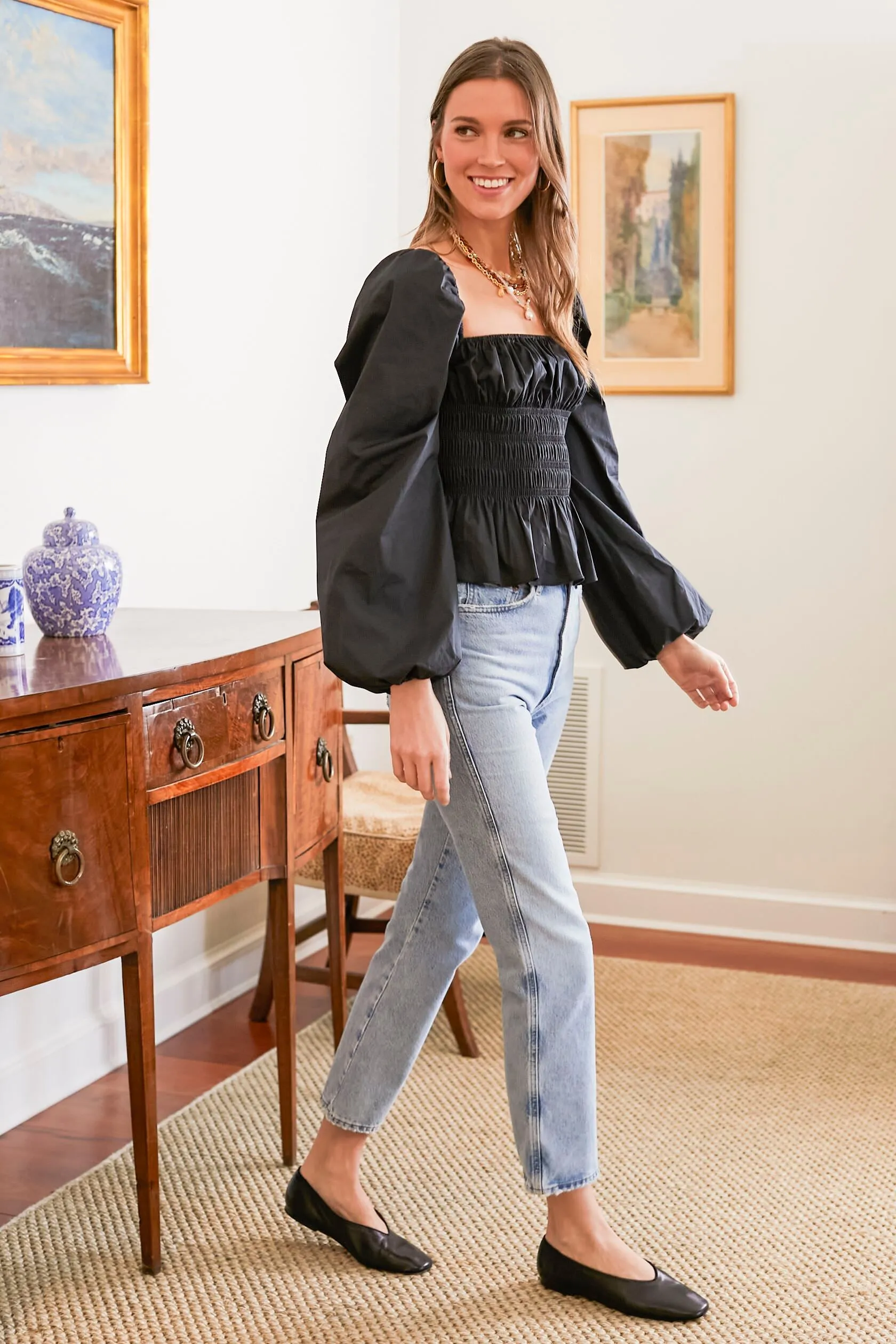 Black Regency Slippers