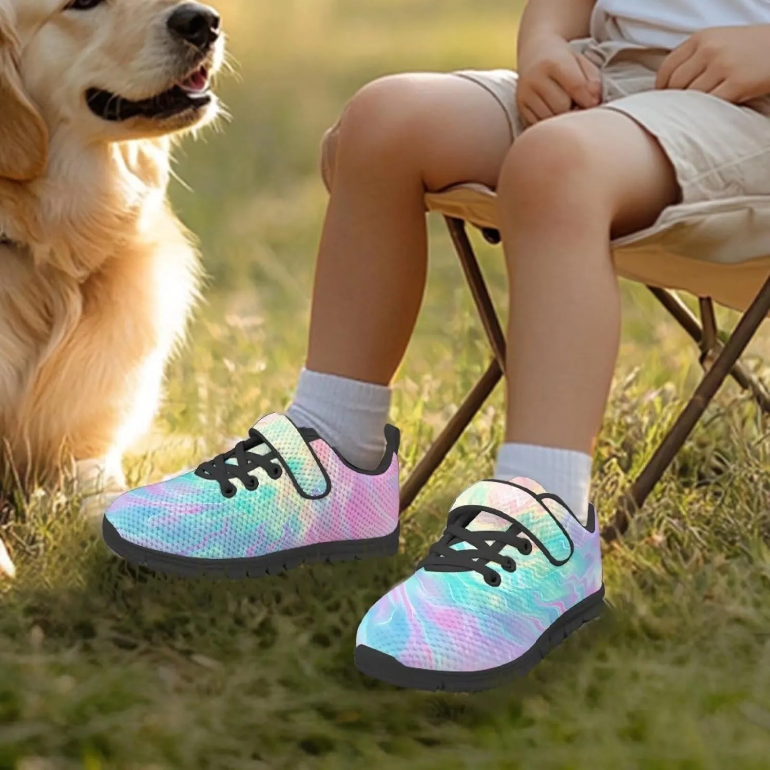 Boys'Skateboarding Shoes,Non-Slip Flat Tennis Shoes Children's Lightweight Strap Sneakers for Travel Jogging