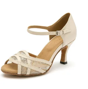 Breathable Mesh vamp Dance Shoes for Women Ballroom Party Bridal Wedding Sandals
