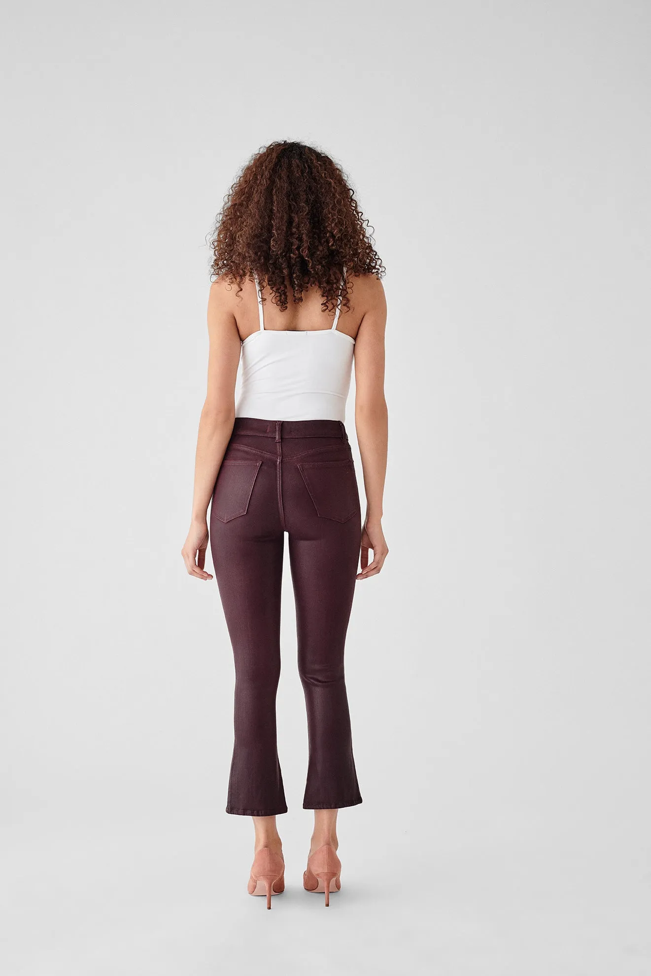 BRIDGET CROP BOOT PLUM BERRY COATED