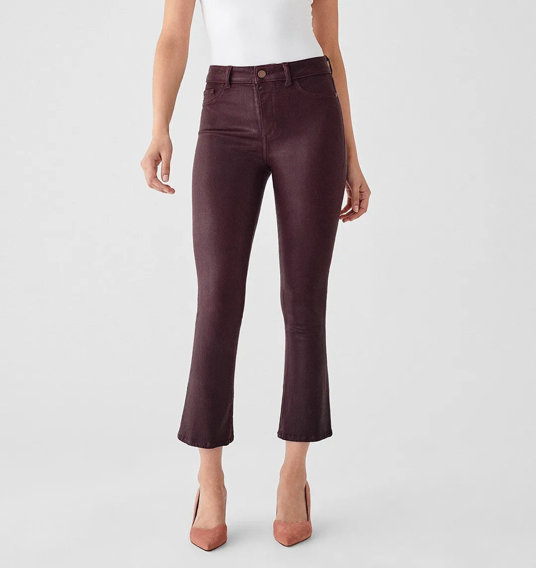 BRIDGET CROP BOOT PLUM BERRY COATED
