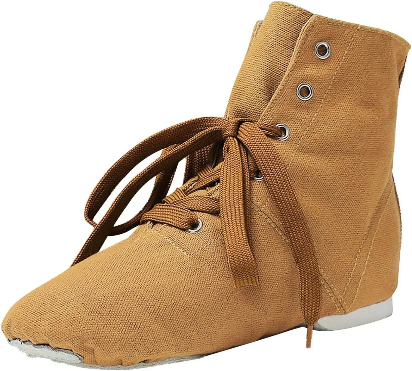 Canvas Lace up Practice Jazz Dance Boots Fashion Split Sole Ballet Dancing Sneakers for Adult Men Women Kid