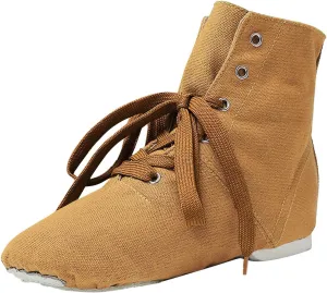 Canvas Lace up Practice Jazz Dance Boots Fashion Split Sole Ballet Dancing Sneakers for Adult Men Women Kid