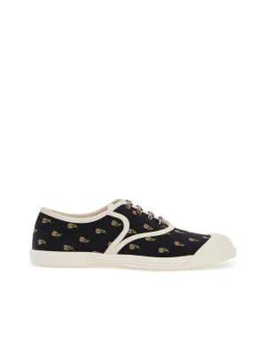 Cotton Sneakers With Rope Laces And Rubber Sole