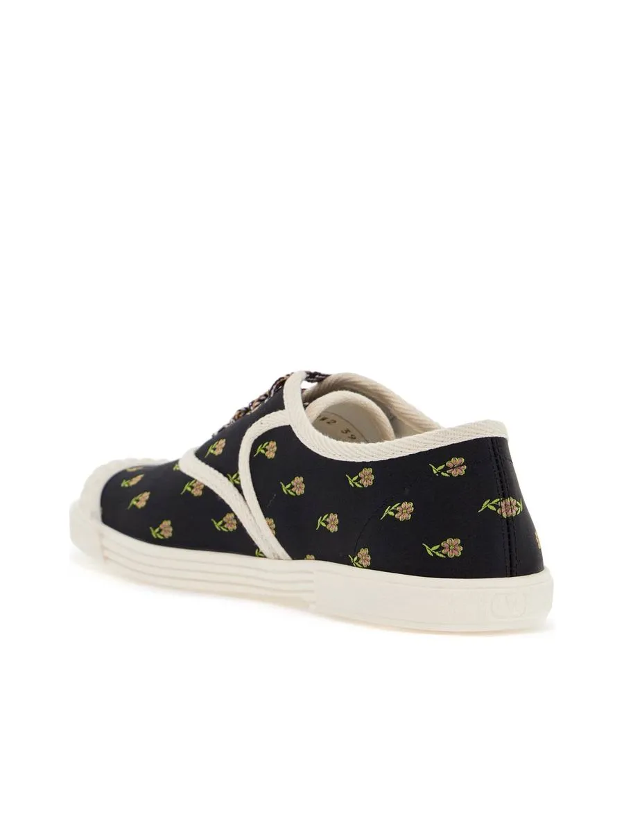 Cotton Sneakers With Rope Laces And Rubber Sole