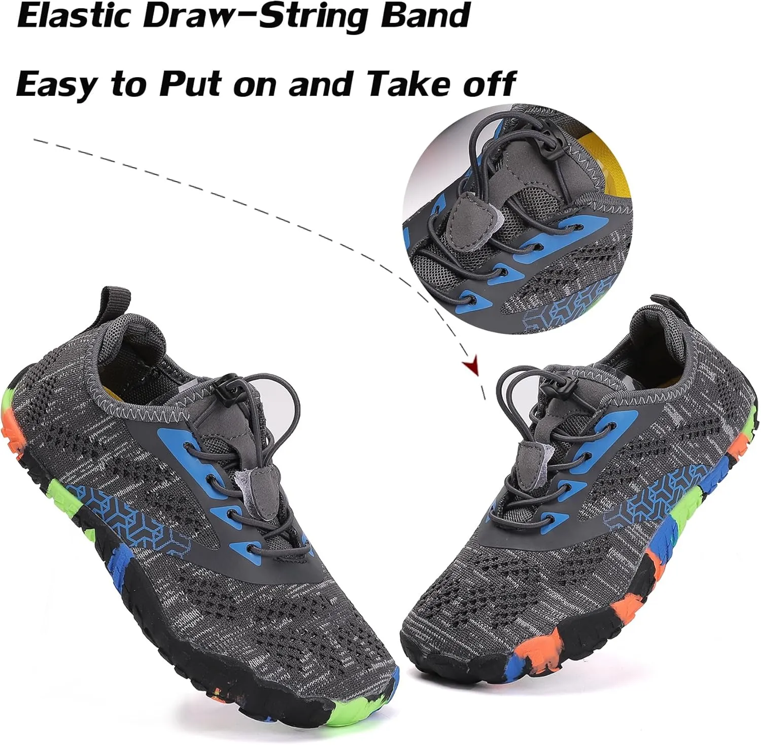 DimaiGlobal Kids Barefoot Shoes Boys Trail Running Shoes Girls Running Shoes Sneakers Athletic Tennis Shoes Toddler Little Kid Big Kid
