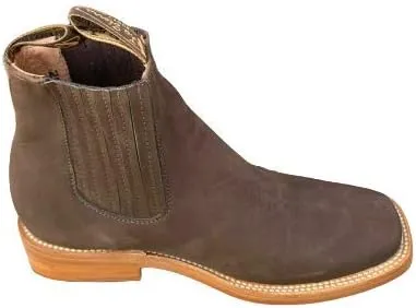 Dona Michi MENS BOTIN COWBOY LEATHER RODEO SLIP ON ANKLE SQUARE TOE BOOTS