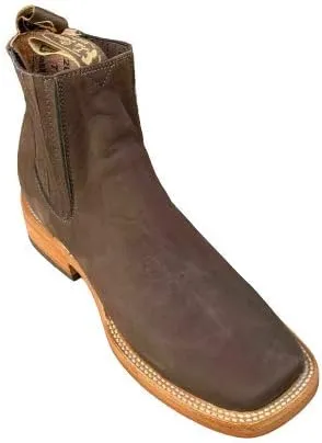 Dona Michi MENS BOTIN COWBOY LEATHER RODEO SLIP ON ANKLE SQUARE TOE BOOTS