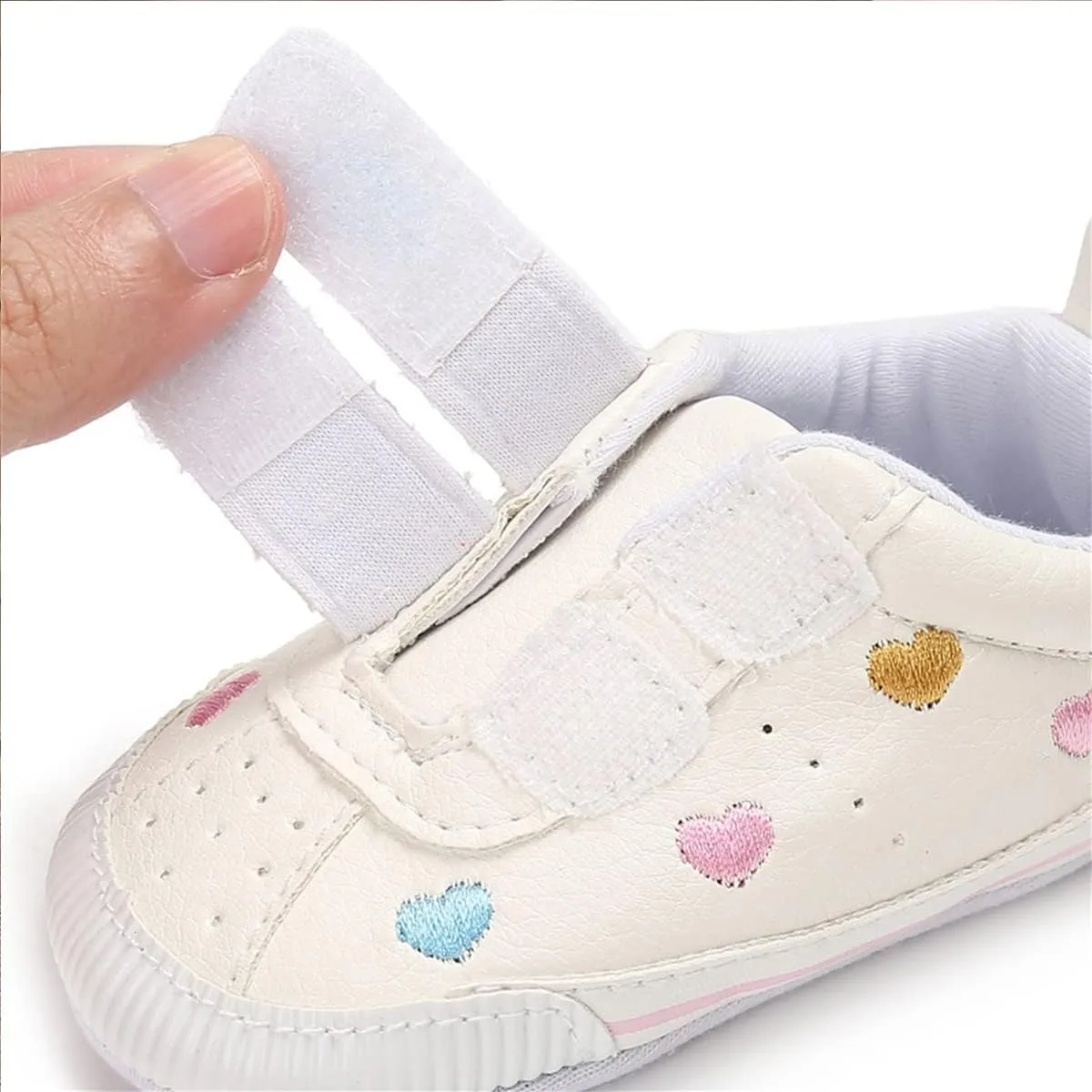 E-FAK Baby Shoes Boys Girls Infant Sneakers Non-Slip Rubber Sole Toddler Crib First Walker Shoes