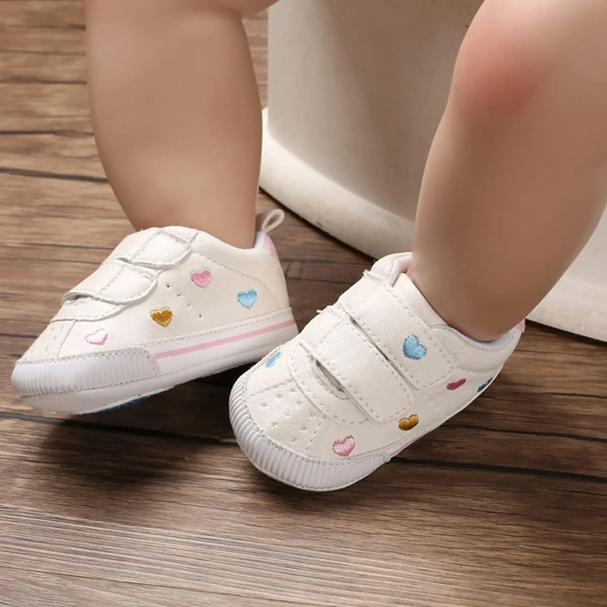 E-FAK Baby Shoes Boys Girls Infant Sneakers Non-Slip Rubber Sole Toddler Crib First Walker Shoes