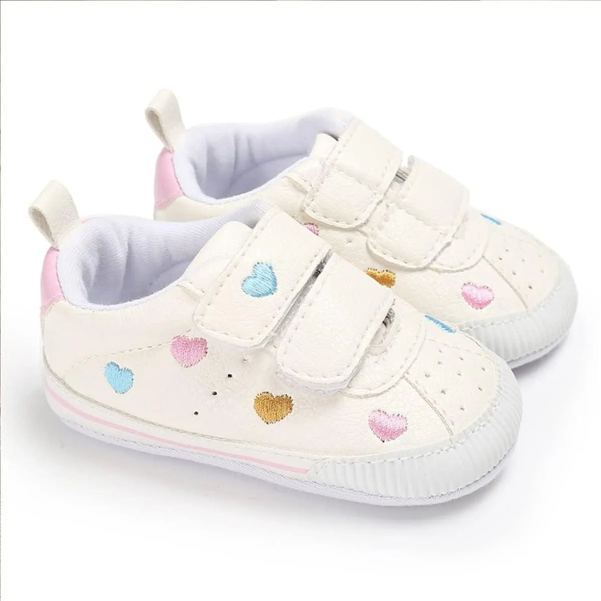 E-FAK Baby Shoes Boys Girls Infant Sneakers Non-Slip Rubber Sole Toddler Crib First Walker Shoes