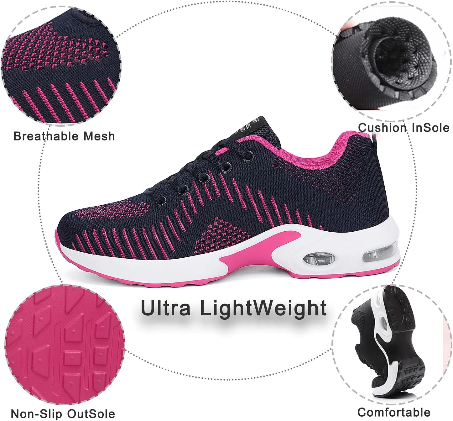FLARUT Running Shoes Womens Lightweight Fashion Sport Sneakers Casual Walking Athletic Non Slip