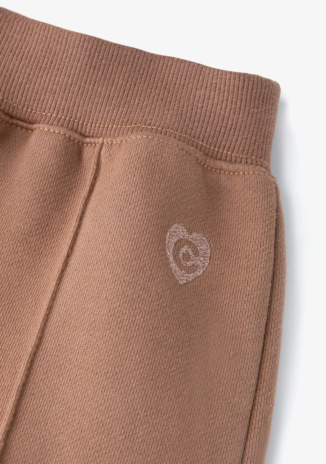 Girl's Brown Basic Joggers