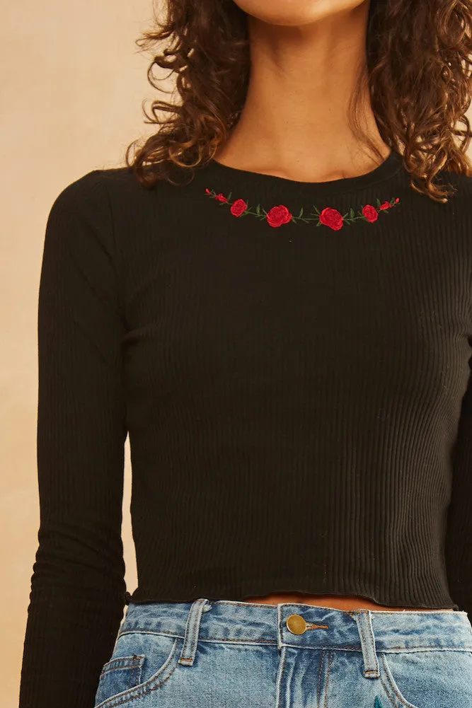 Hearts And Clubs Top Black