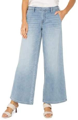 Liverpool Women's Relaxed Loose Fit Wide Leg Jeans - Las Virgenes