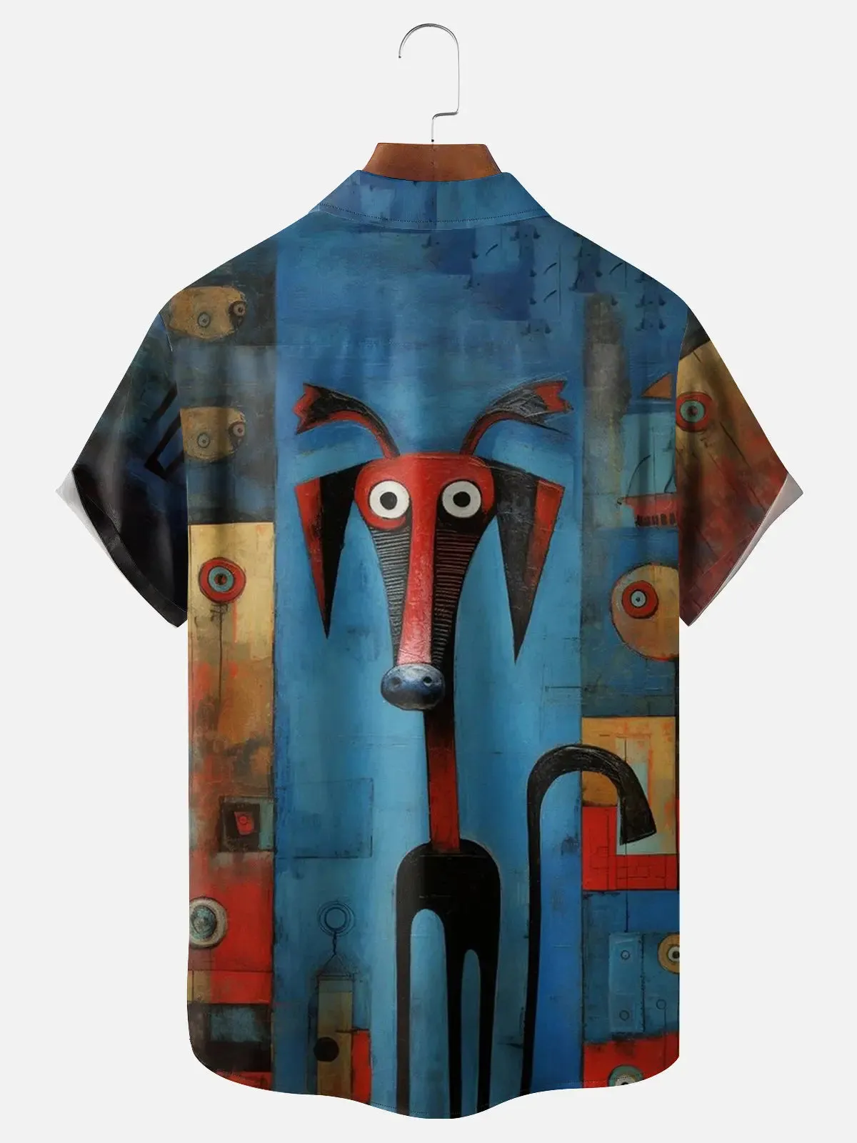 Men's Abstract Animal Short Sleeve Shirt