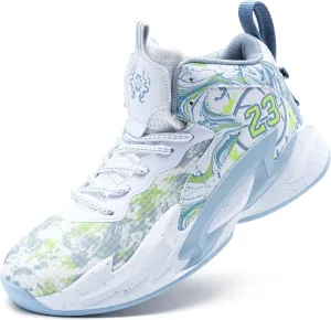 Men's Basketball Shoes Breathable Anti Slip Fashionable Graffiti Training Shoes Outdoor Shoes