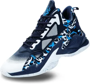 Men's Basketball Shoes Breathable Anti Slip Fashionable Graffiti Training Shoes Outdoor Shoes