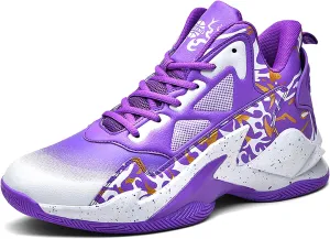 Men's Basketball Shoes Breathable Anti Slip Fashionable Graffiti Training Shoes Outdoor Shoes