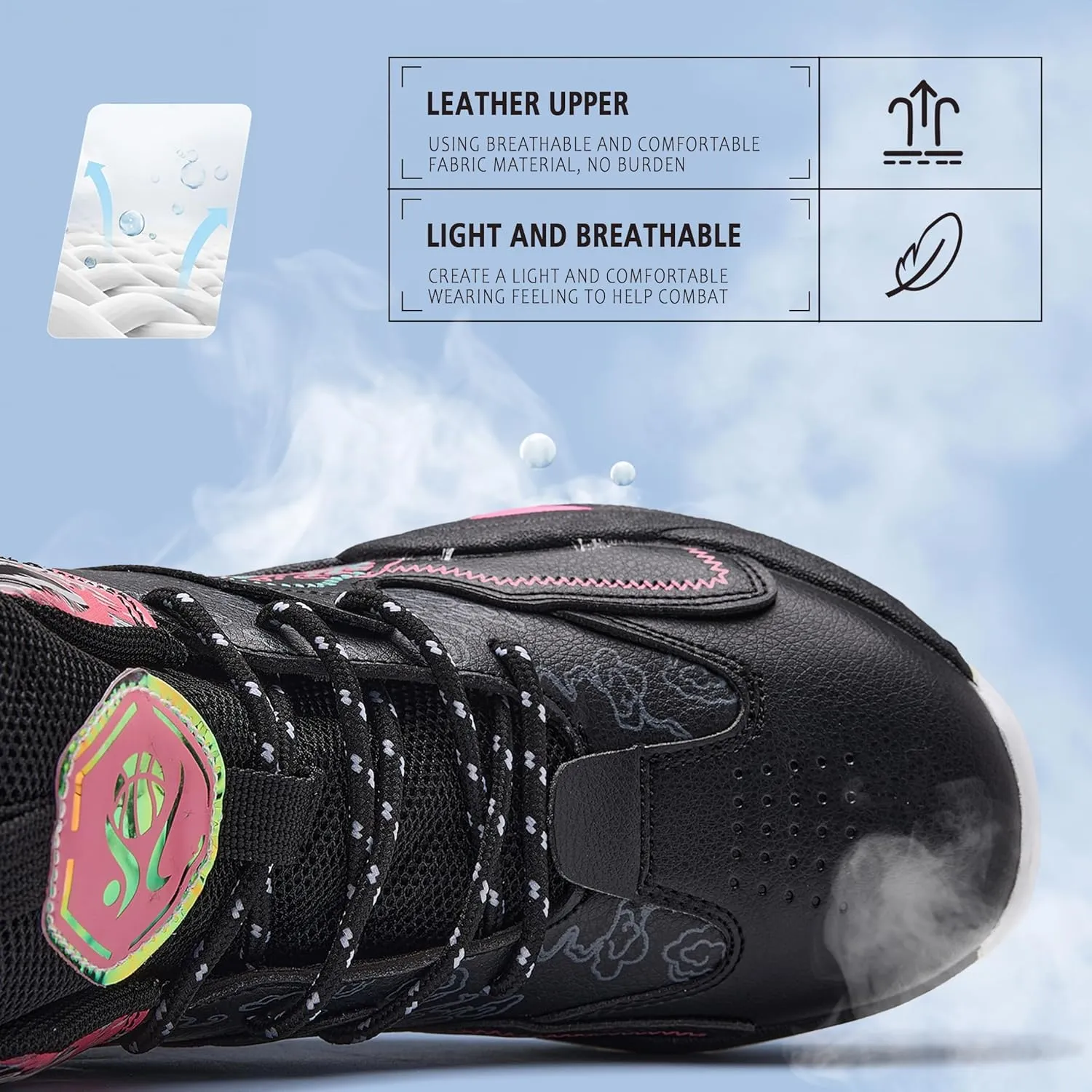 Men's Basketball Shoes Fashionable Breathable Anti Slip Sports Shoes Outdoor Running Fitness Training Shoes