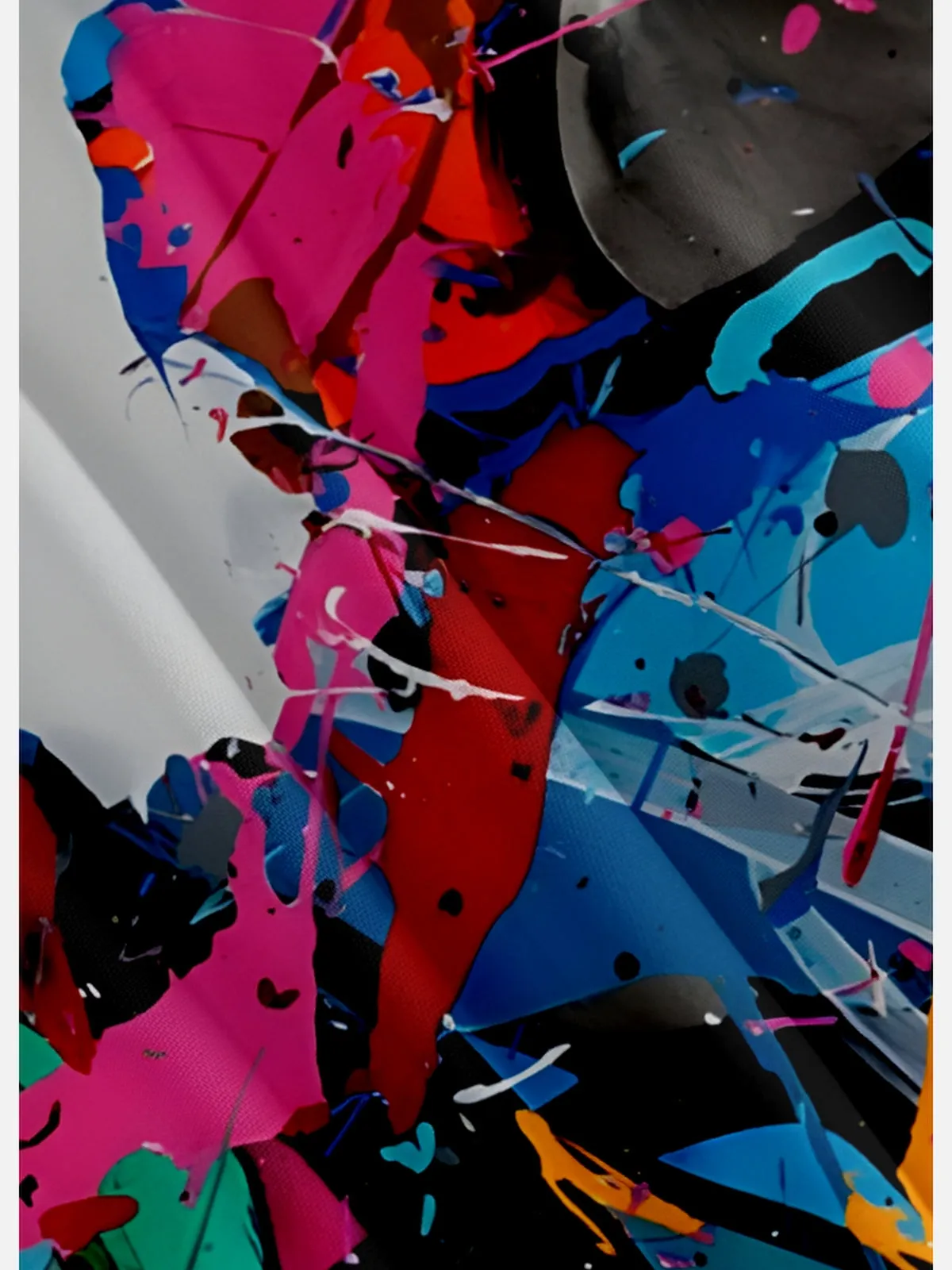 Men's Colorful Paint Blotches and Splatters Short Sleeve Shirt