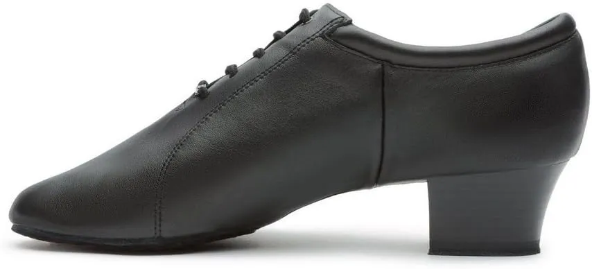 Men's Latin Shoes Jazz Tango Standard Ballroom Dance Shoes Teaching Dacing, Leather Black, #419, 6-14