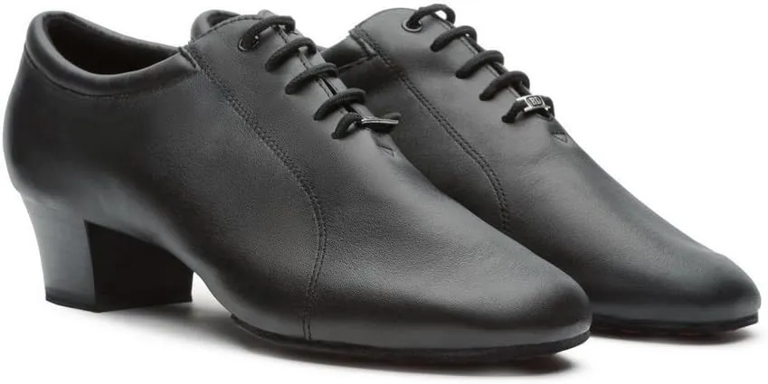 Men's Latin Shoes Jazz Tango Standard Ballroom Dance Shoes Teaching Dacing, Leather Black, #419, 6-14