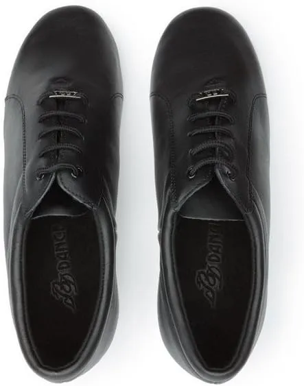 Men's Latin Shoes Jazz Tango Standard Ballroom Dance Shoes Teaching Dacing, Leather Black, #419, 6-14