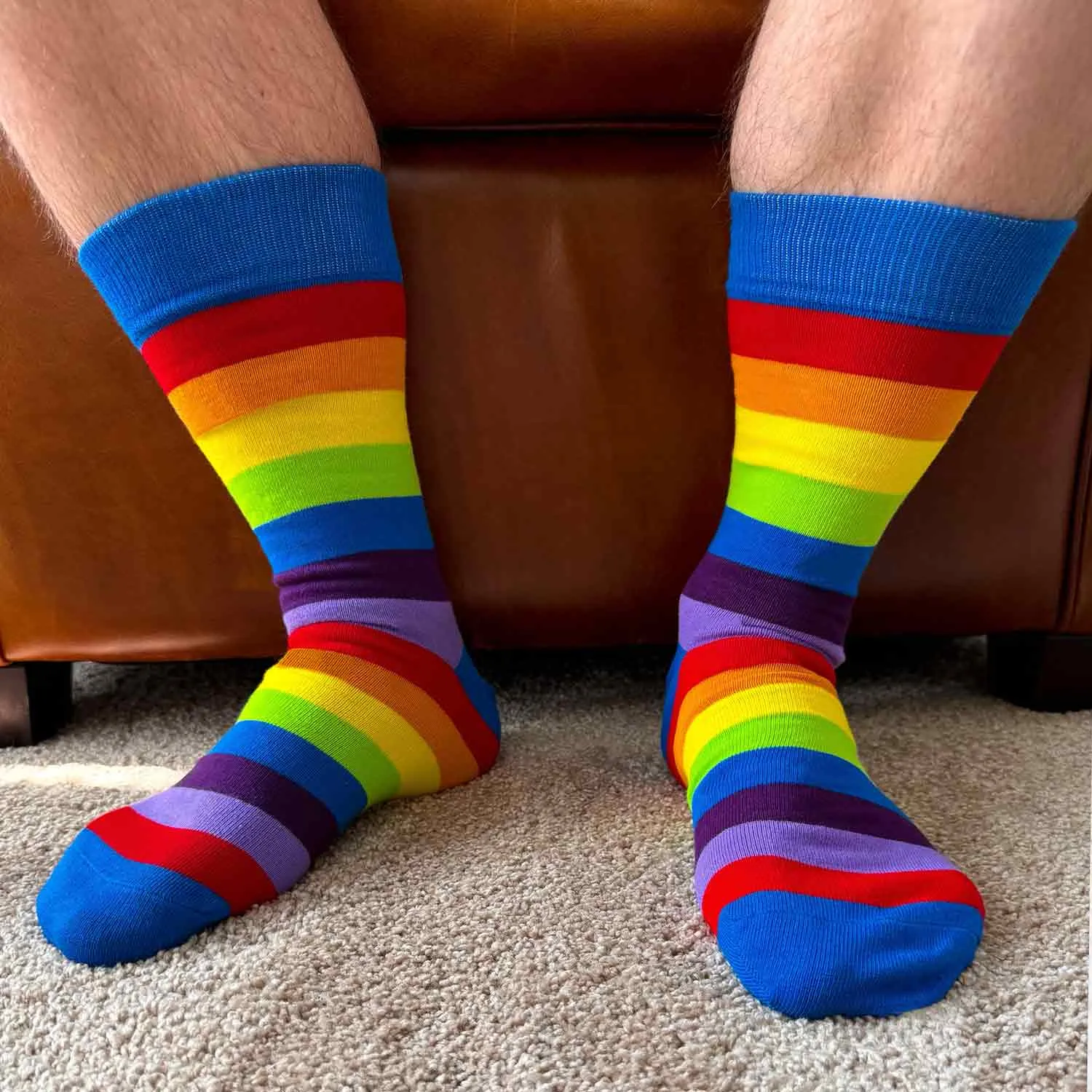 Men's Rainbow Striped Socks
