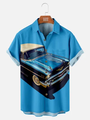 Men's Vintage Blue Chevrolet Short Sleeve Shirt