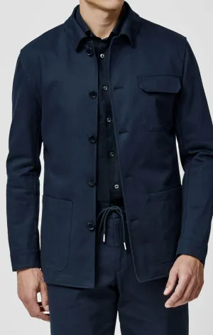 Olimpias Navy Heavy Cotton Stretch Twill