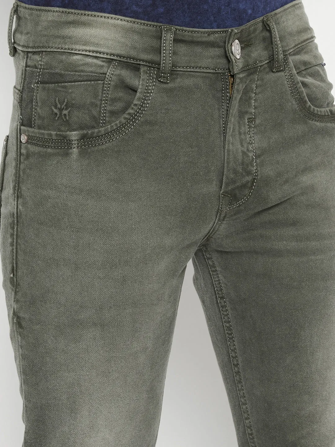 Olive Slim Fit Jeans