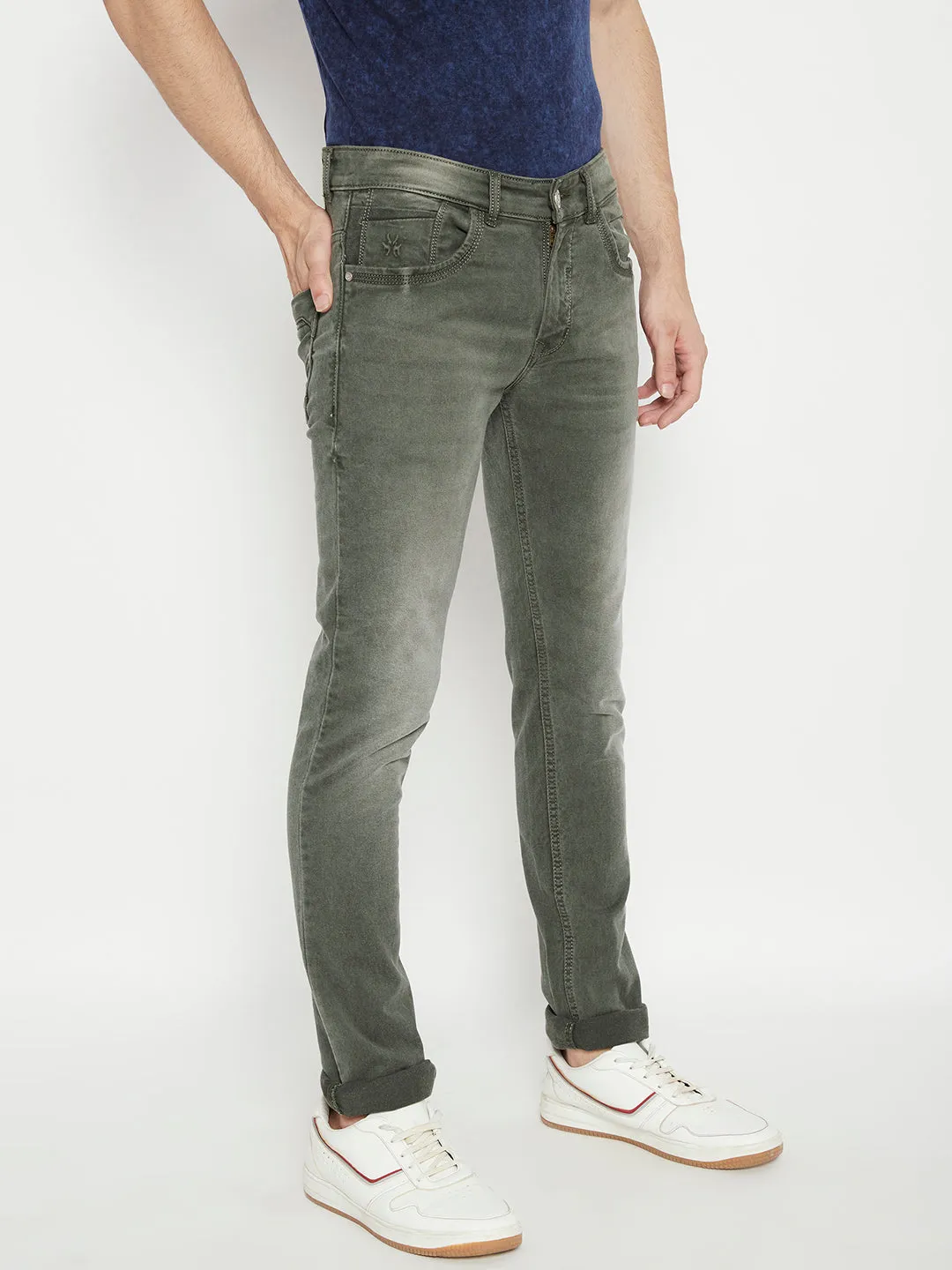 Olive Slim Fit Jeans