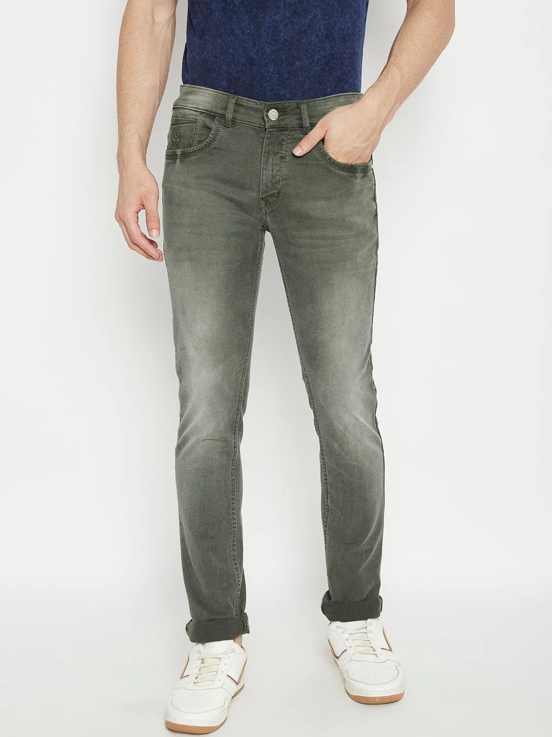 Olive Slim Fit Jeans