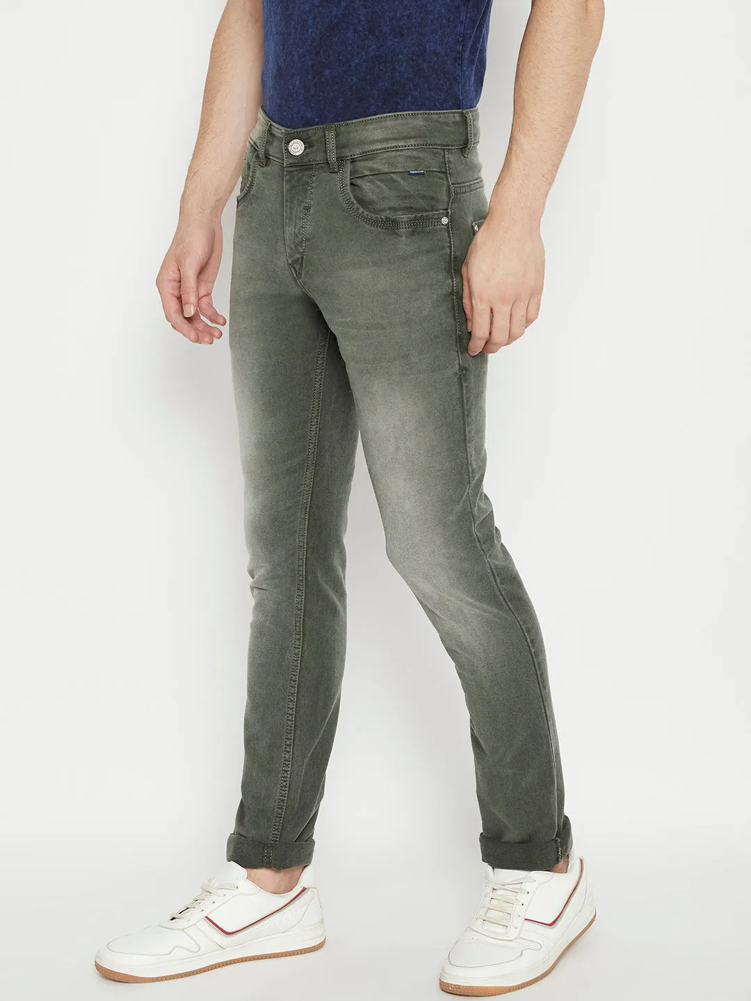Olive Slim Fit Jeans