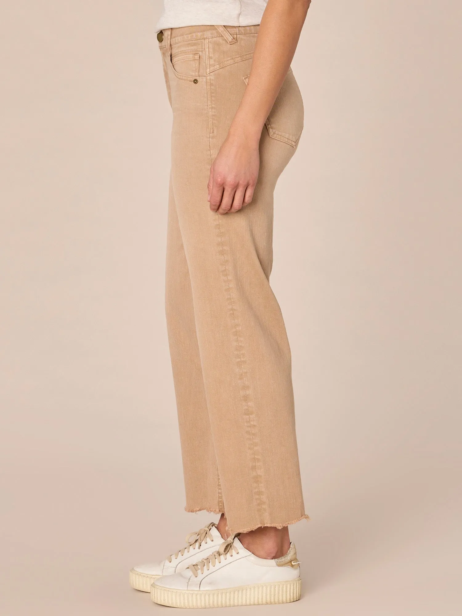"Ab"solution High Rise Round Up Boyfriend Jeans with Destroyed Hem