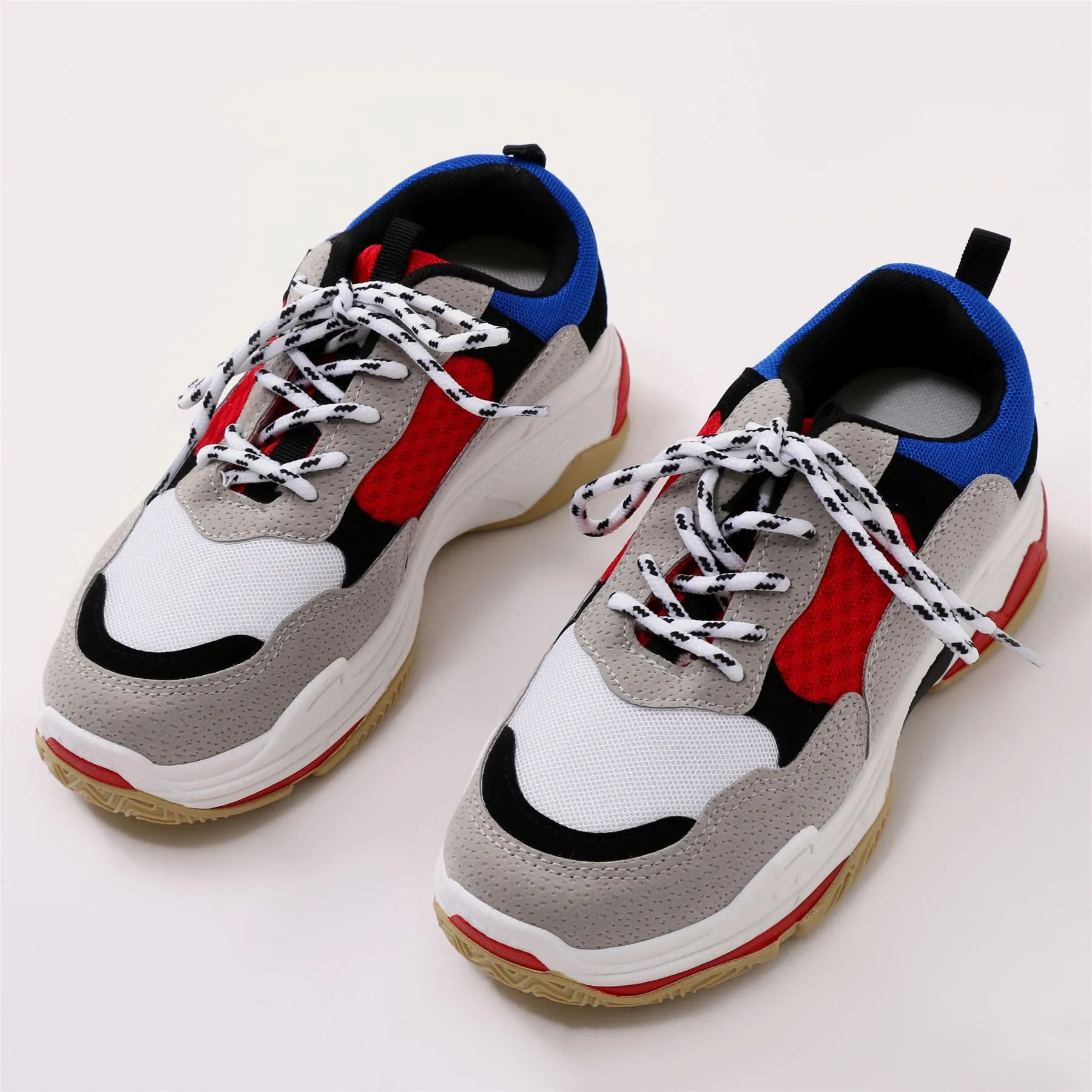 Revival Chunky Trainers in Red