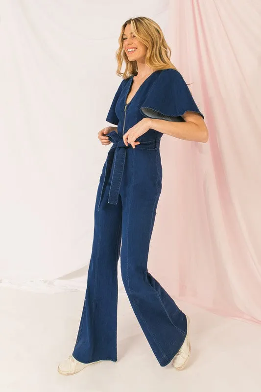 Right Me Up Denim Jumpsuit