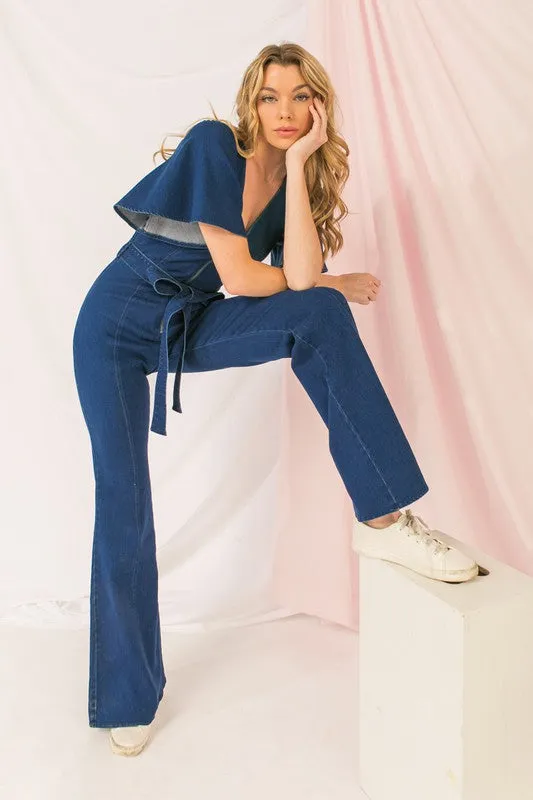 Right Me Up Denim Jumpsuit