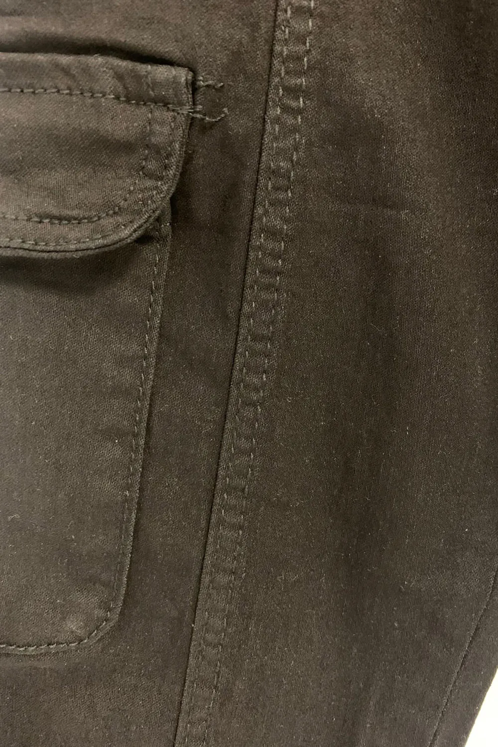 Ruby Black Chain Detail Skinny Cargo Trousers