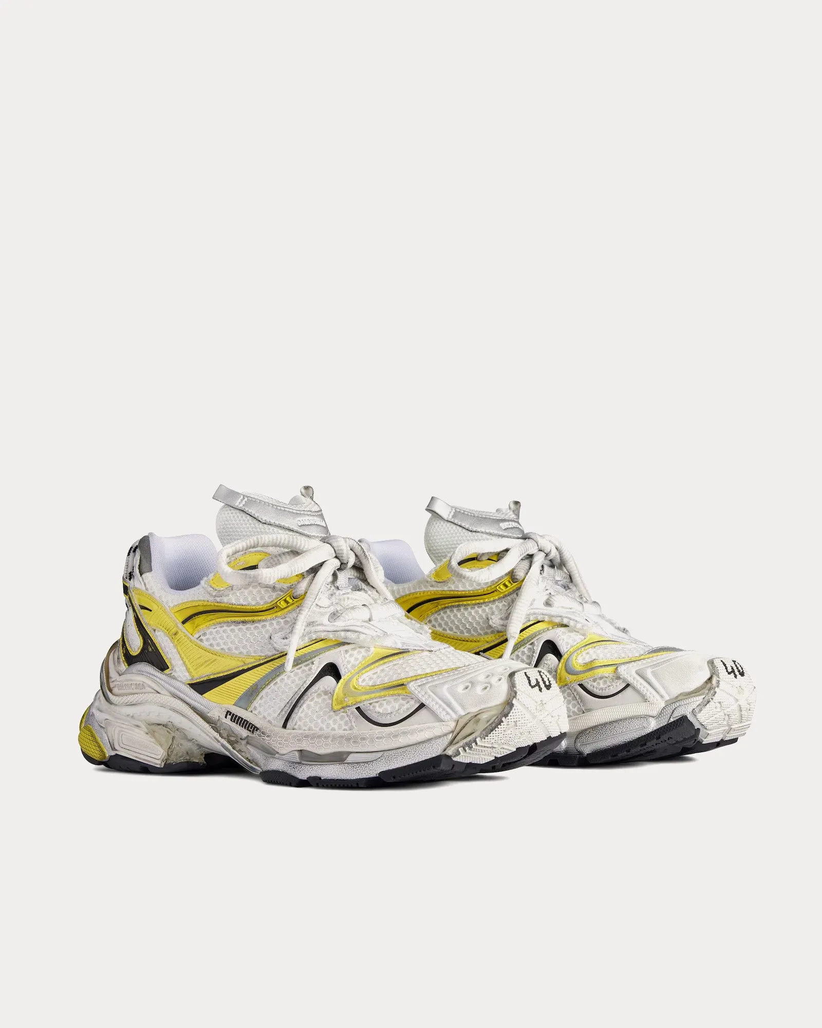 Runner 2.0 Mesh & Polyurethane White / Yellow / Black Low Top Sneakers