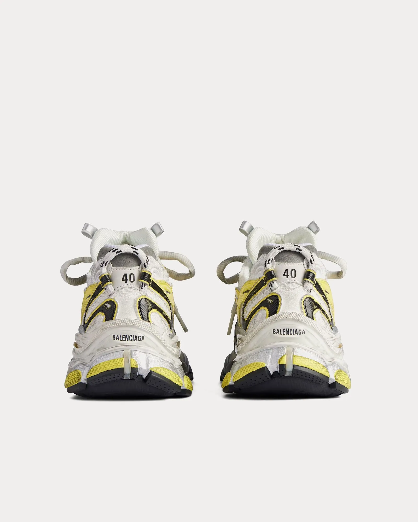 Runner 2.0 Mesh & Polyurethane White / Yellow / Black Low Top Sneakers