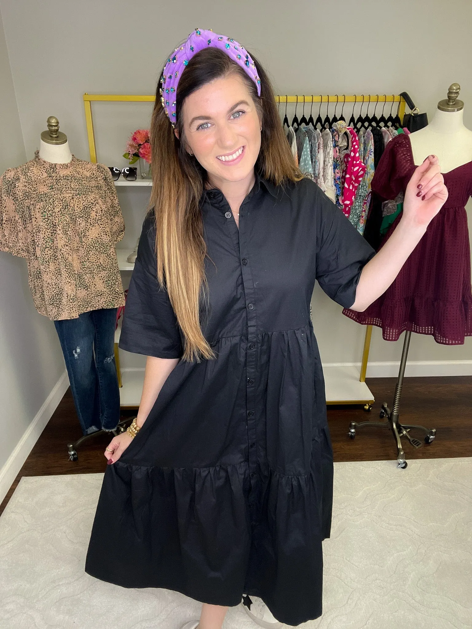 SALE! Maeve Shirt Midi Dress