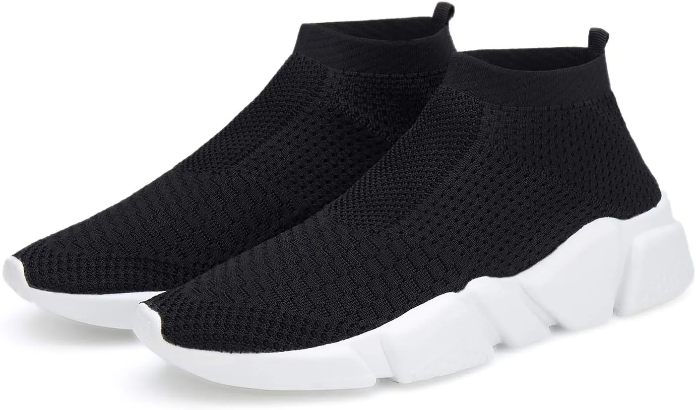 Santiro Women Slip on Sneakers Lightweight Knit Walking Casual Running Athletic Shoes