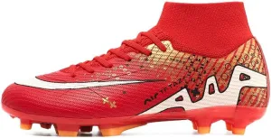Soccer Cleats Mens Football Cleats Professional Soccer Shoes High-Tops Non-Slip Spikes for Big Boys Wide Training Sneaker Outdoor Indoor for AG/FG/TF Football Boots