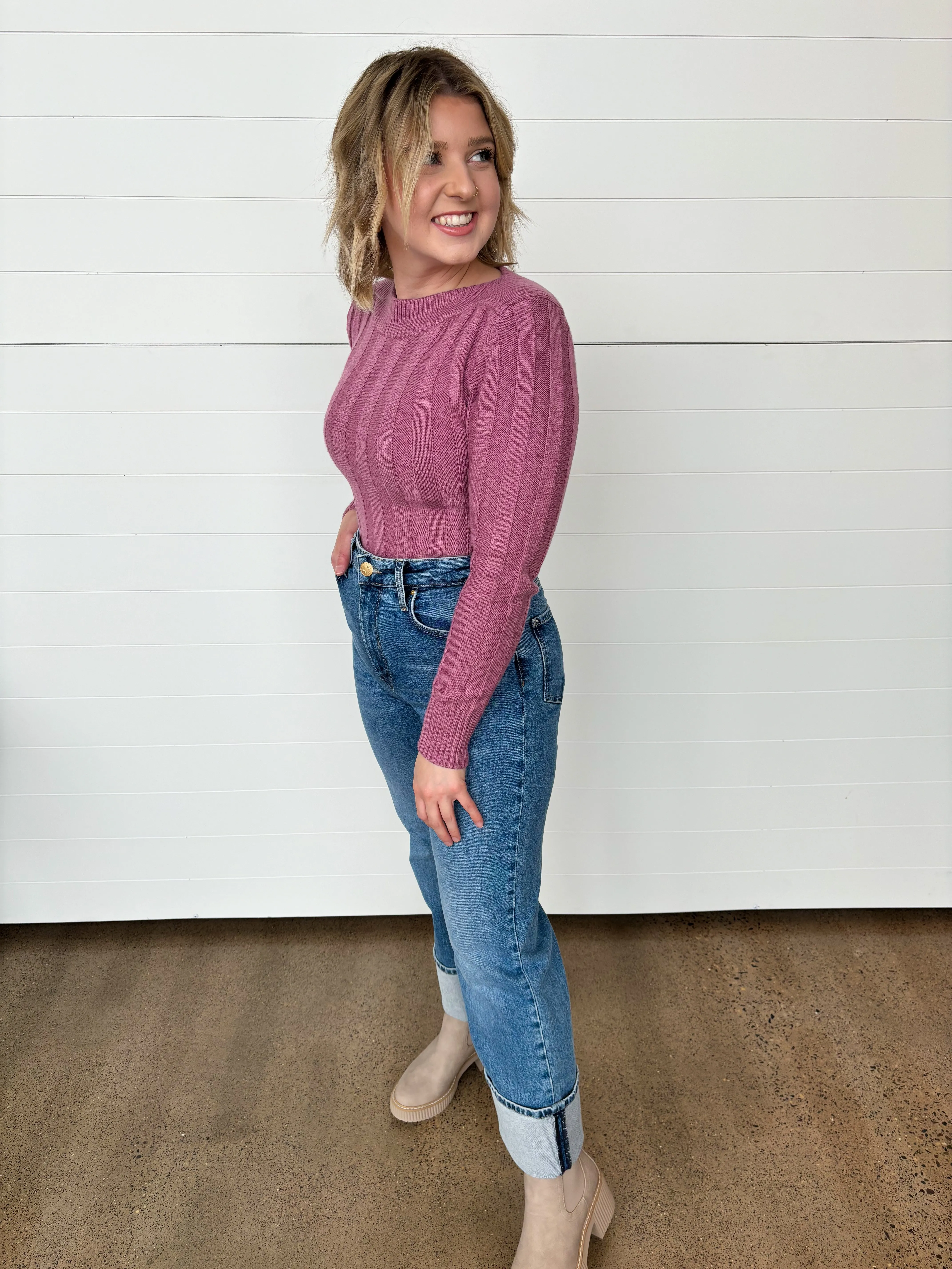 The Sienna High Rise Wide Leg Jeans - Decisive Wash